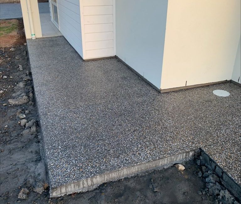 exposed aggregate foot path