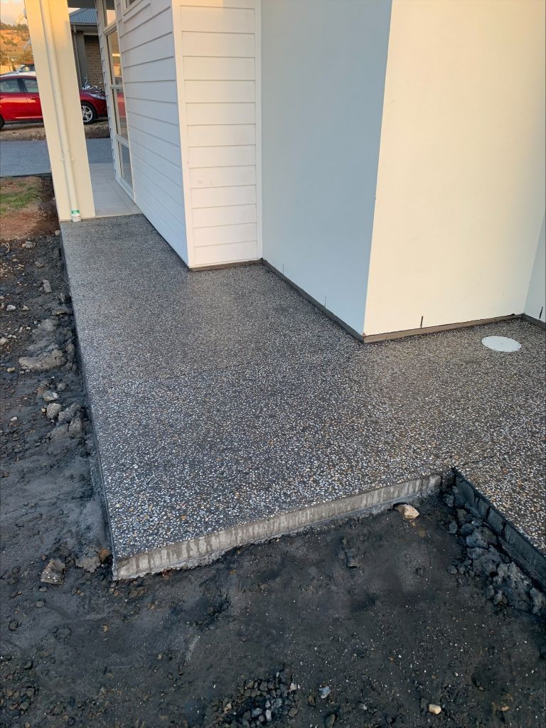 exposed aggregate foot path